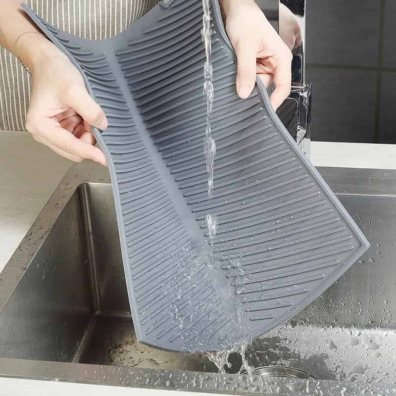 Tapis de séchage en silicone, utilisation quotidienne