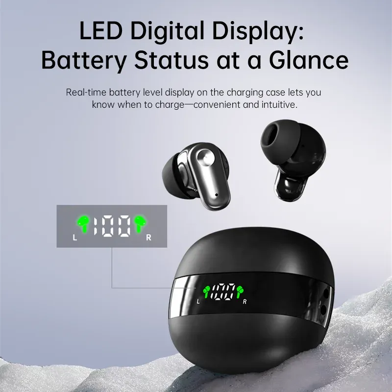 Casque stéréo sans fil MINI550 haute fidélité, annulation de bruit, écran LED 3