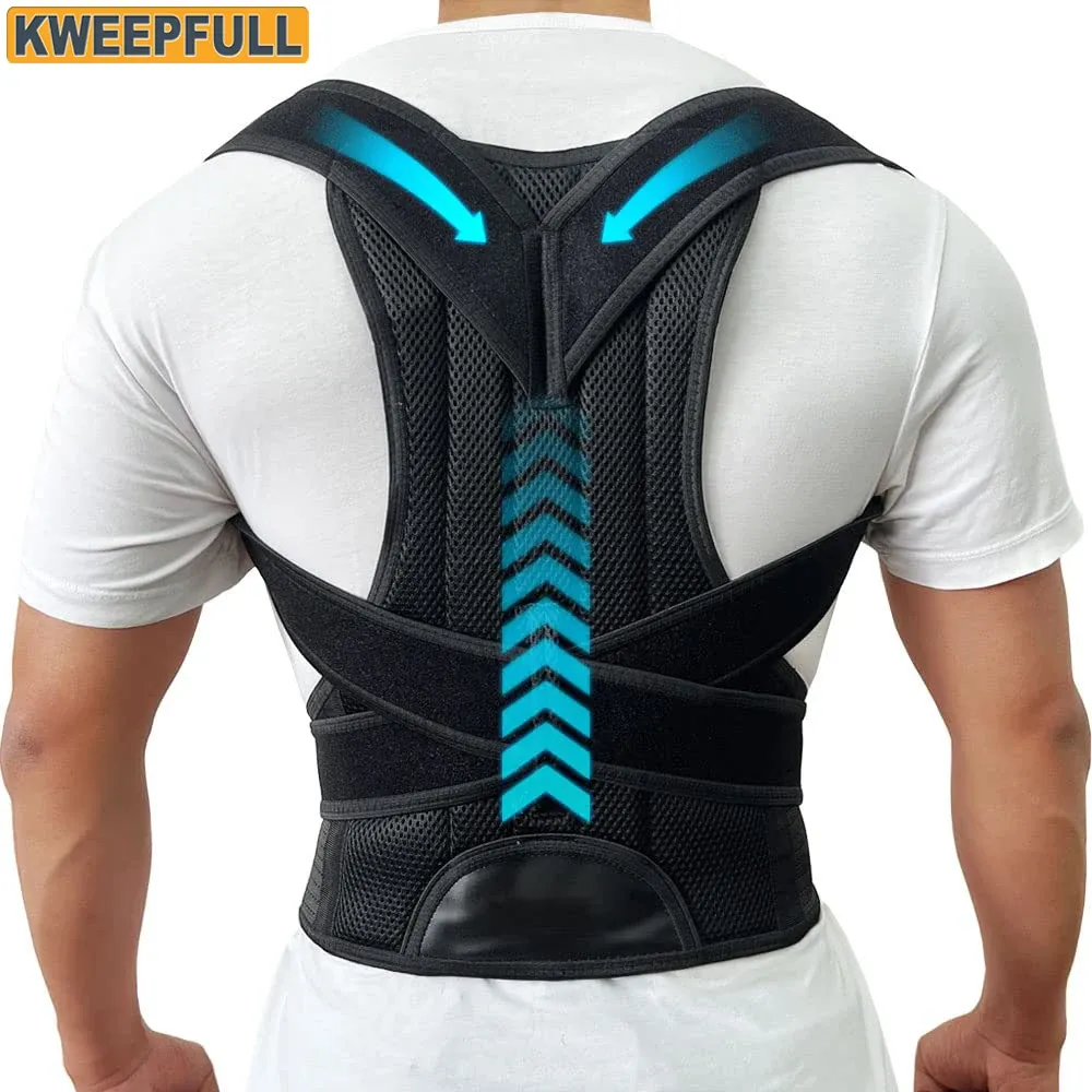 Correcteur de posture réglable pour femmes et hommes, soutien dorsal et correction de la scoliose