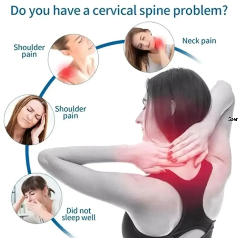 Oreiller de traction cervicale orthopédique portable pour soulagement des douleurs cervicales 2