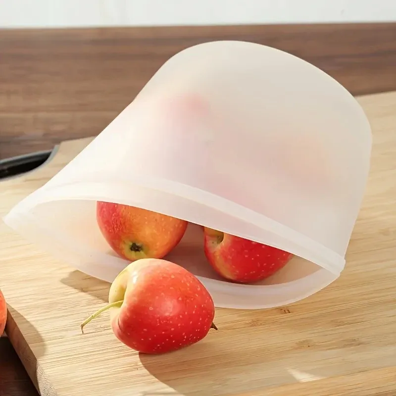 Sacs de conservation réutilisables en silicone – Sacs de congélation hermétiques et étanches de qualité alimentaire pour viandes, légumes, marinades et repas 3