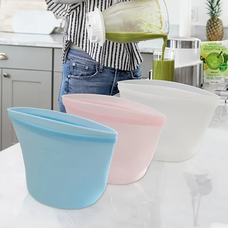 Sacs de conservation réutilisables en silicone