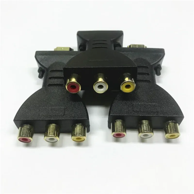 Adaptateur composite RCA AV vers HDMI 1080P pour boîtier TV, avec câble audio-vidéo et câble USB 2