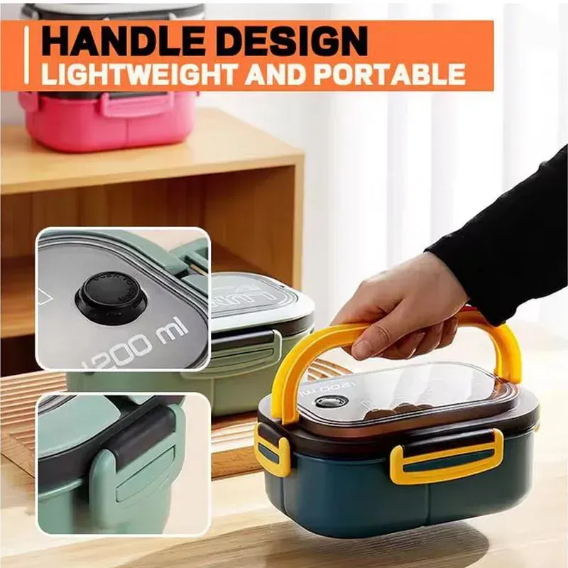 Ce titre est déjà en français. Voici une version plus nette et professionnelle :

Boîte à repas double couche avec fourchette et cuillère, boîte bento à fruits pour un transport facile, boîte à déjeuner sûre au micro-ondes et pratique 2