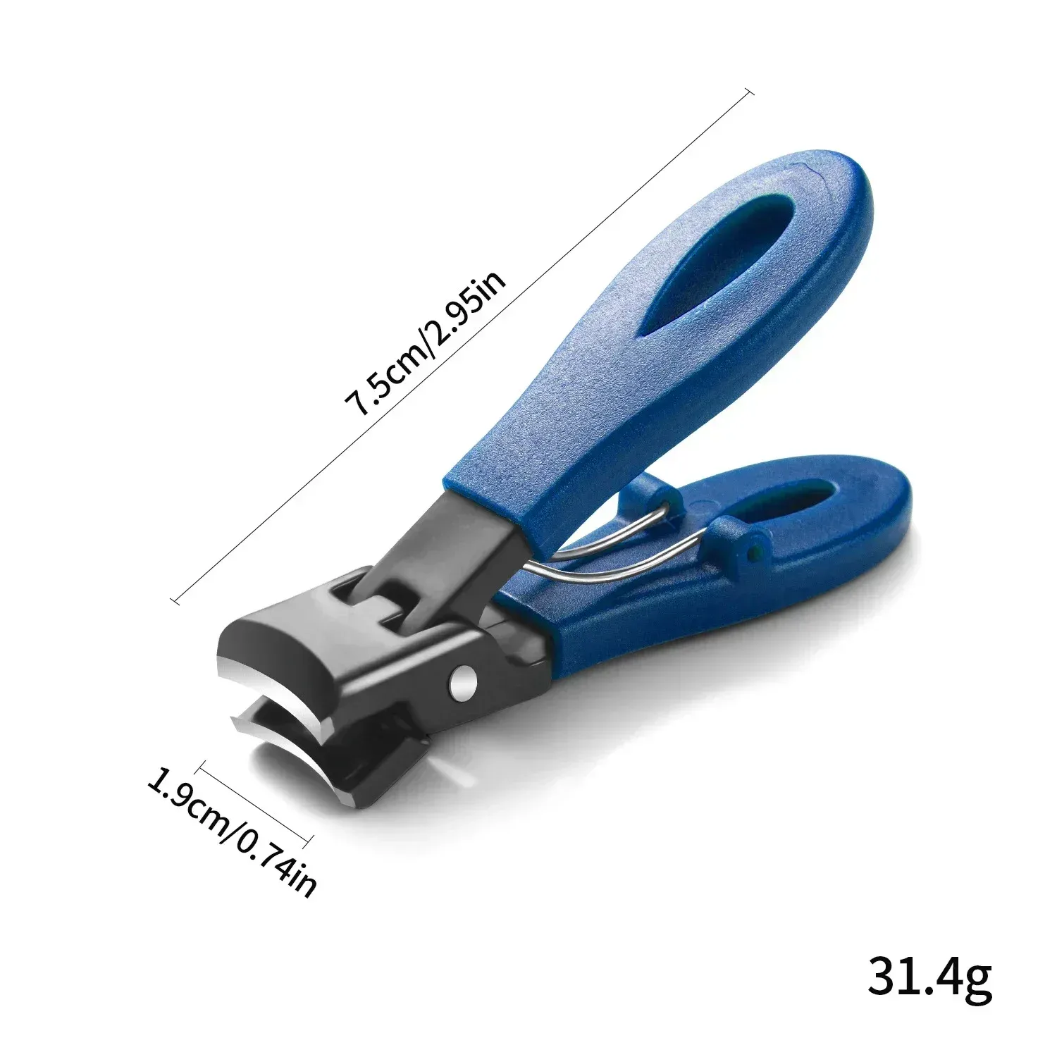 Coupe-ongles ultra tranchant en acier inoxydable à large mâchoire, anti-éclaboussures, outil de manucure et pédicure 15