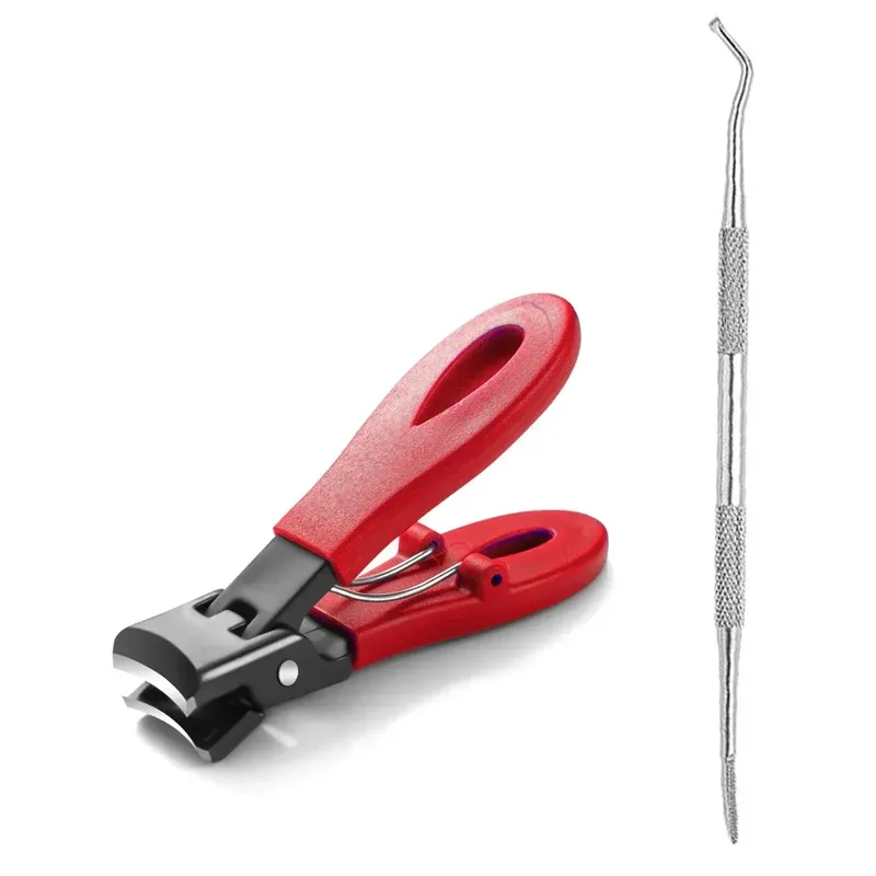 Coupe-ongles ultra tranchant en acier inoxydable à large mâchoire, anti-éclaboussures, outil de manucure et pédicure 13