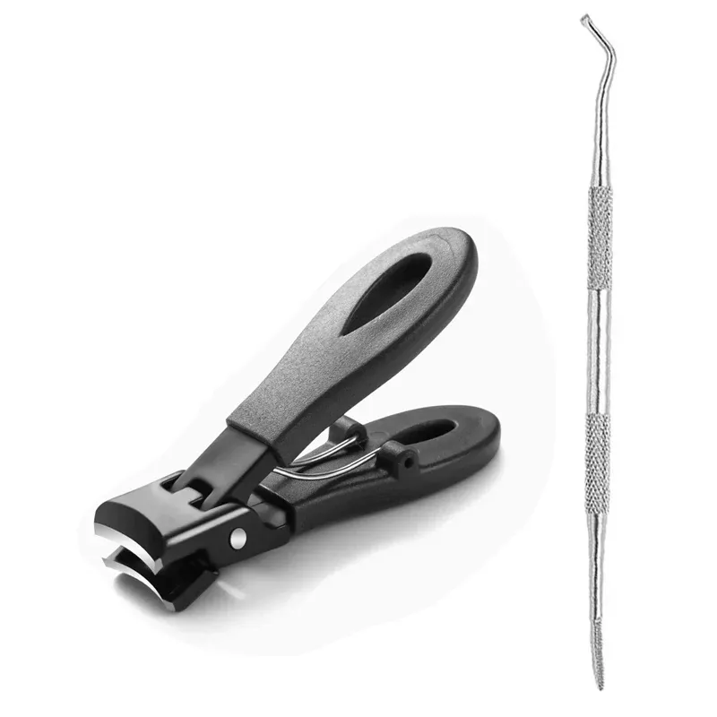 Coupe-ongles ultra tranchant en acier inoxydable à large mâchoire, anti-éclaboussures, outil de manucure et pédicure 10