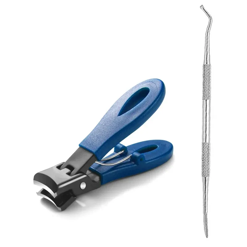 Coupe-ongles ultra tranchant en acier inoxydable à large mâchoire, anti-éclaboussures, outil de manucure et pédicure 8