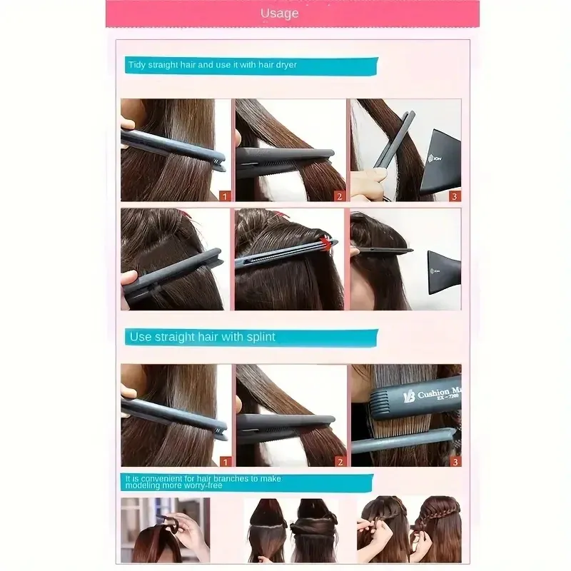 Peigne en V pour cheveux, outil de coiffure et clip pour perruques 5