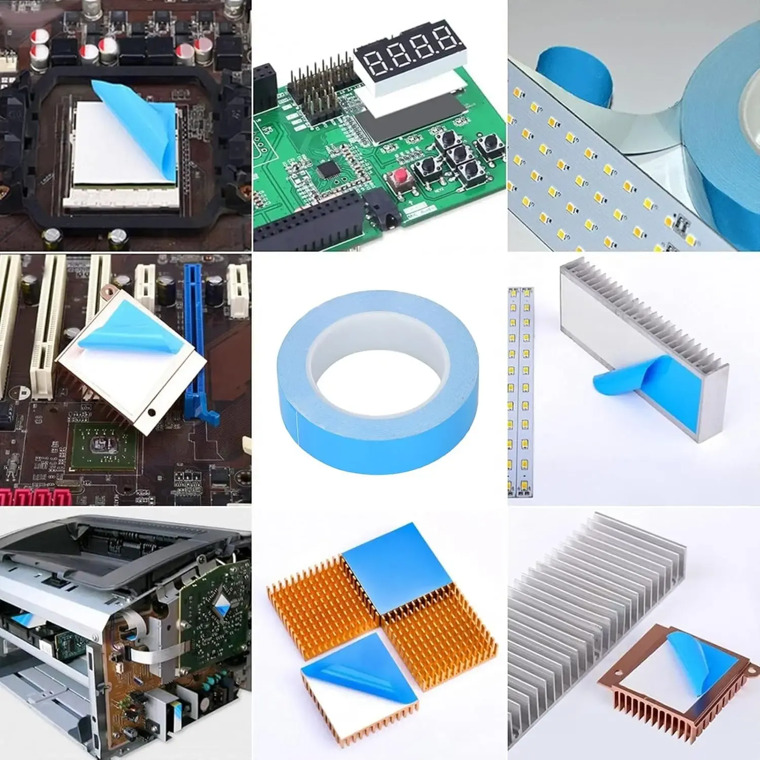 Ruban adhésif double face thermoconducteur pour puce PCB, bande LED et dissipateur thermique 6