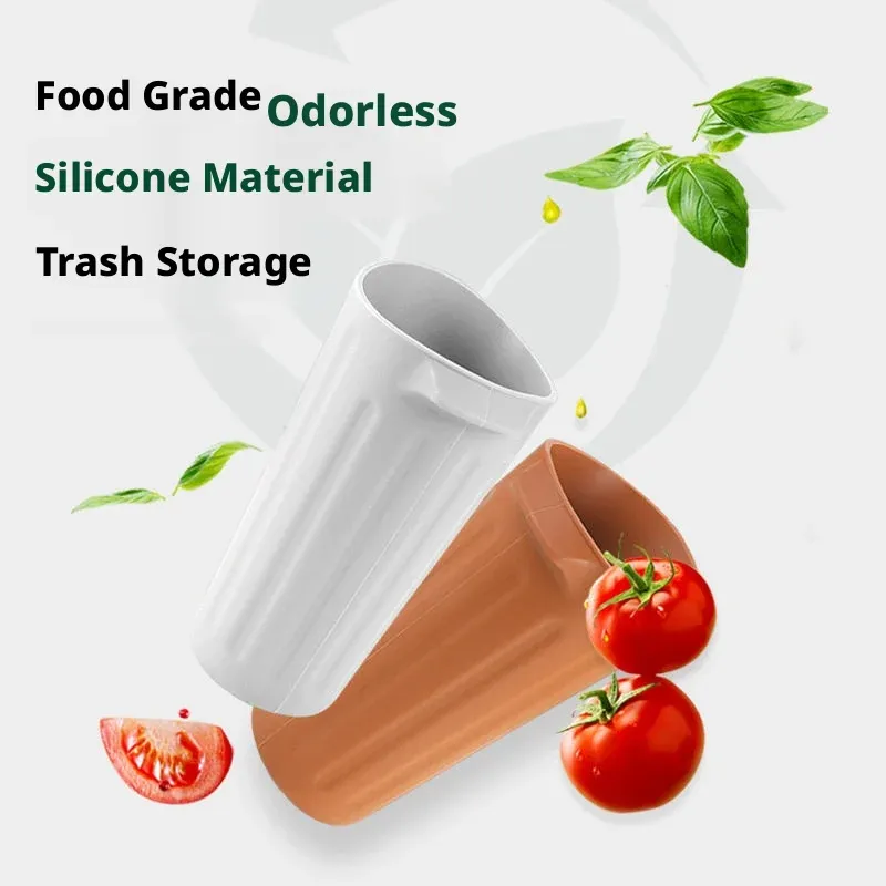 SEAMETAL Poubelle de voiture en silicone de qualité alimentaire, antidérapante, résistante à la torsion, lavable, anti-huile, anti-fuite, porte-gobelet 4