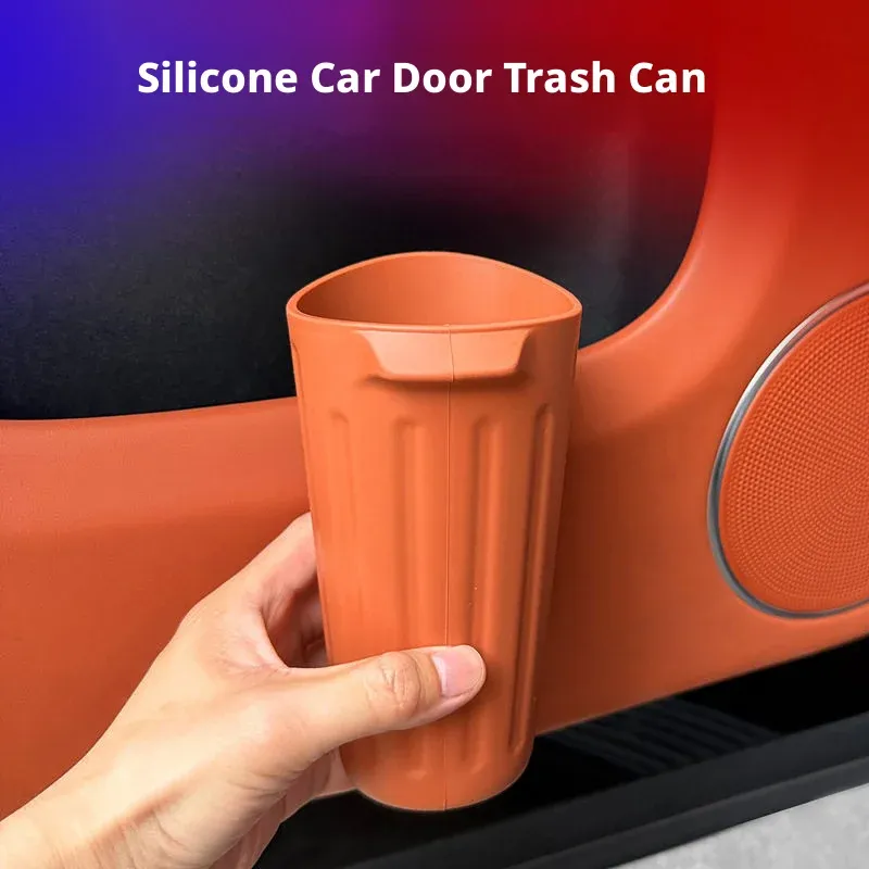 SEAMETAL Poubelle de voiture en silicone de qualité alimentaire, antidérapante, résistante à la torsion, lavable, anti-huile, anti-fuite, porte-gobelet 6