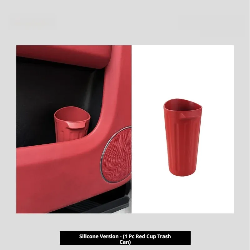 SEAMETAL Poubelle de voiture en silicone de qualité alimentaire, antidérapante, résistante à la torsion, lavable, anti-huile, anti-fuite, porte-gobelet 9
