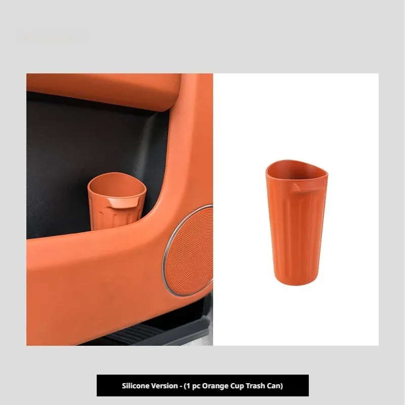 SEAMETAL Poubelle de voiture en silicone de qualité alimentaire, antidérapante, résistante à la torsion, lavable, anti-huile, anti-fuite, porte-gobelet 7