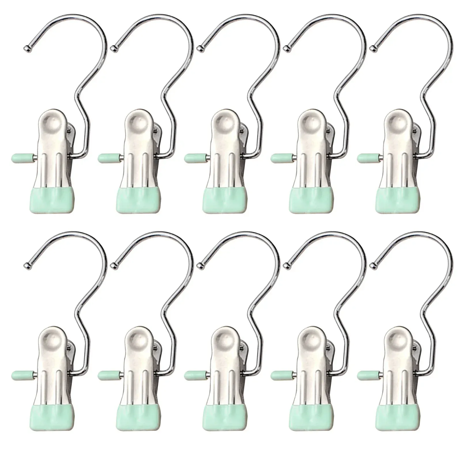 Cintres portables en acier inoxydable avec pinces à linge pour vêtements 10