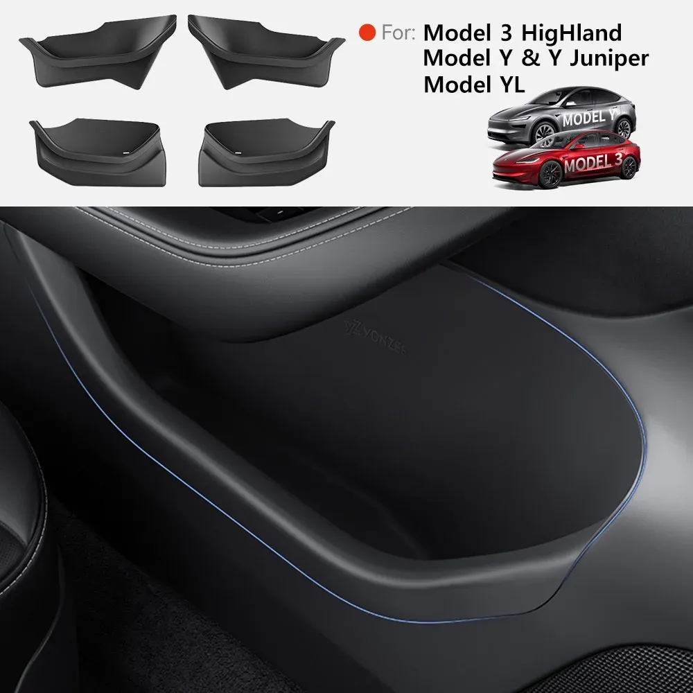 Boîte de rangement latérale pour portière Tesla Model Y et Model 3 Juniper Highland