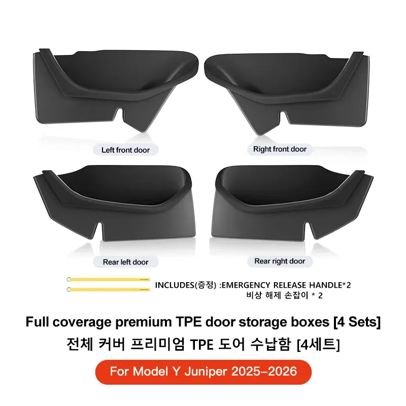 Boîte de rangement latérale pour portière Tesla Model Y et Model 3 Juniper Highland 7