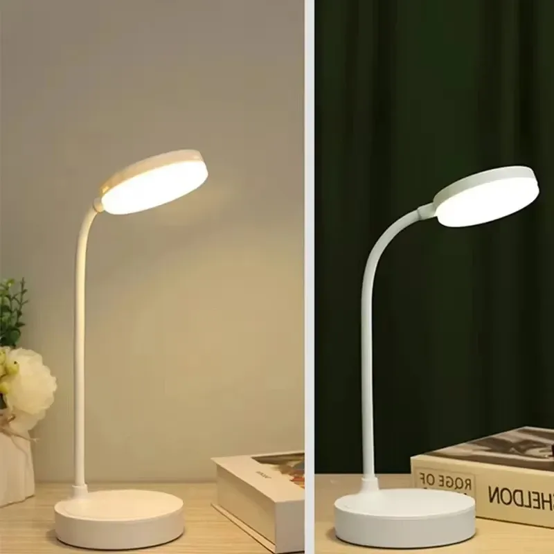 Lampe de bureau LED portable à protection des yeux, 3 modes de gradation, charge tactile USB, idéale pour chambre et chevet 4
