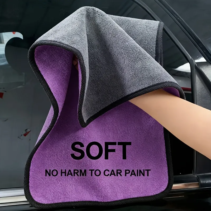 Lot de 10 serviettes en microfibre pour nettoyage automobile, douces, épaisses et absorbantes, sans peluches 2