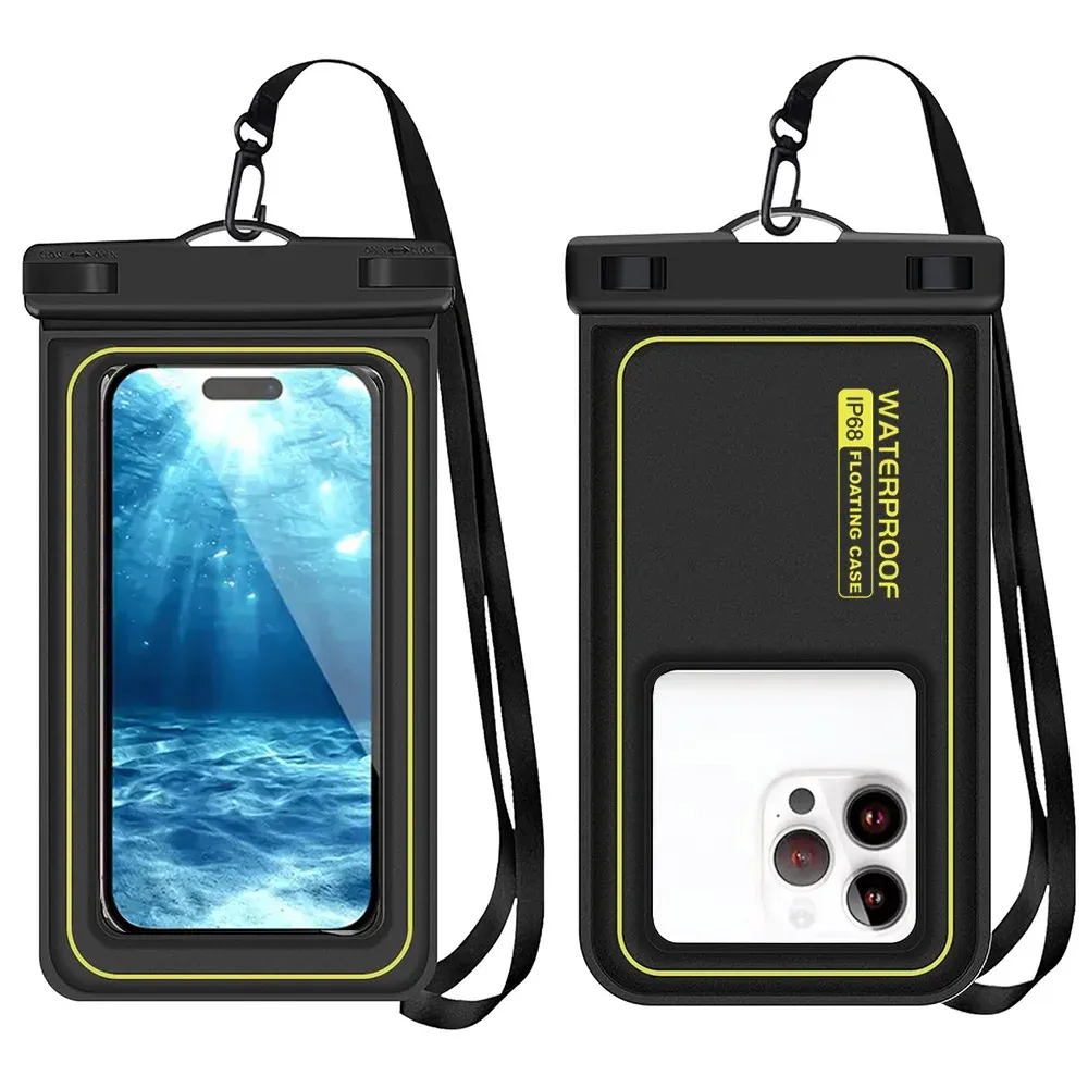 Étui étanche pour téléphone avec cordon – Idéal pour la plage, la natation, le ski, la dérive et le surf