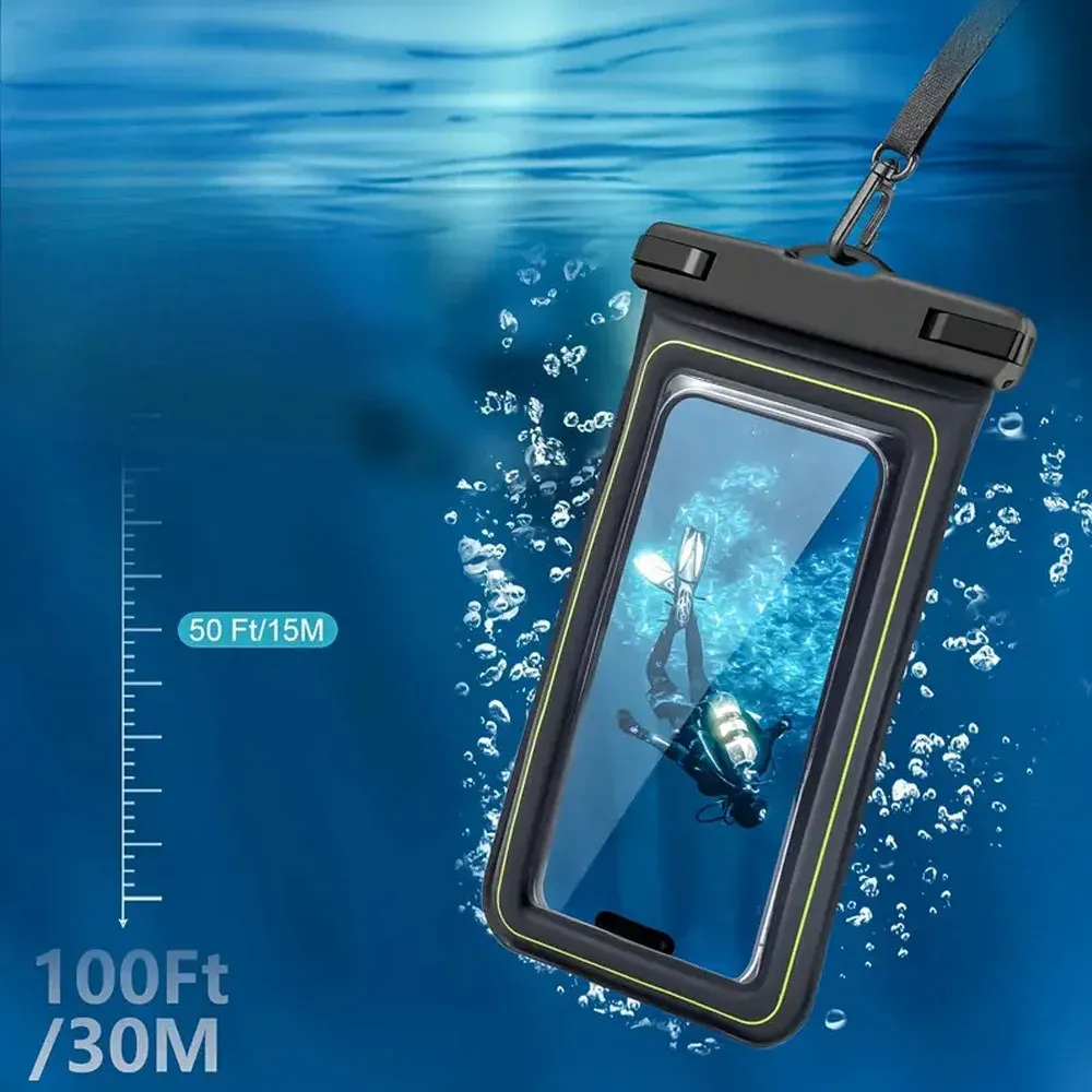 Étui étanche pour téléphone avec cordon – Idéal pour la plage, la natation, le ski, la dérive et le surf 6