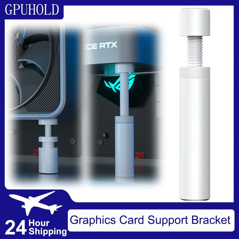 Support de carte graphique GPUHOLD blanc, support anti-affaissement en aluminium, 27-120 mm - Image 1