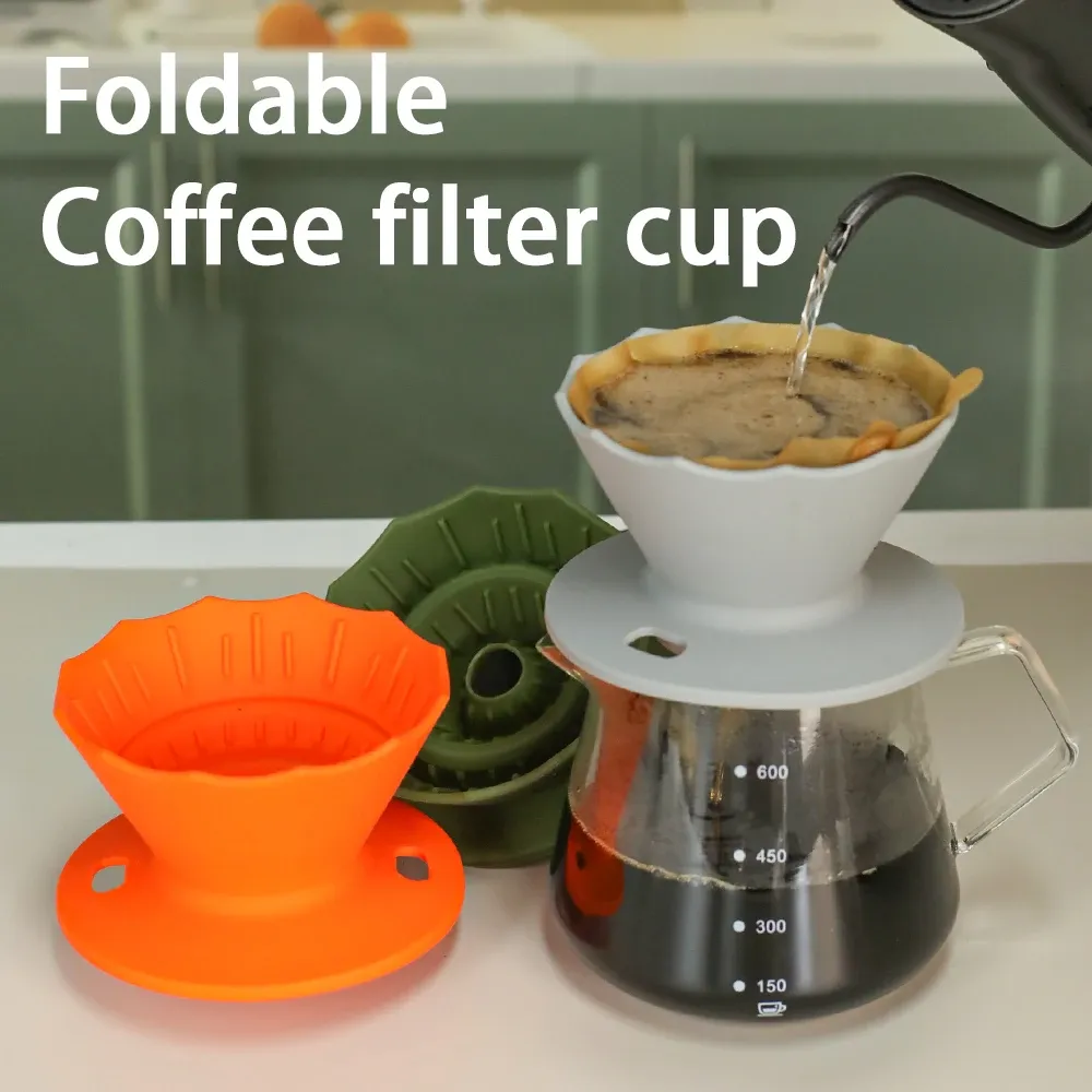 Filtre à café pliable en silicone, réutilisable et portable 2