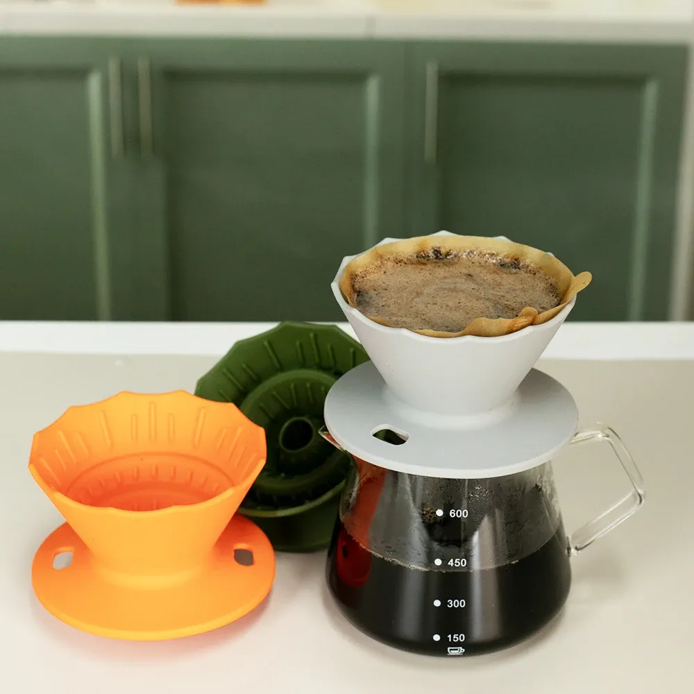 Filtre à café pliable en silicone, réutilisable et portable 4