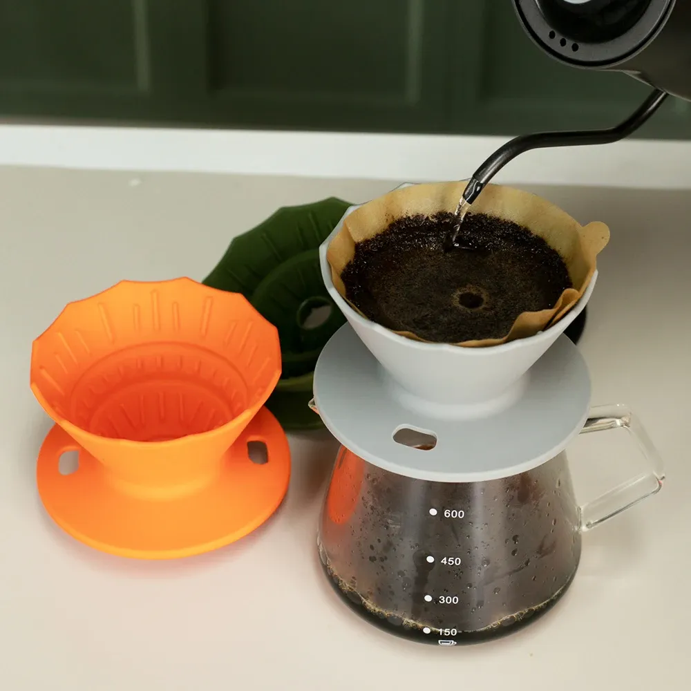 Filtre à café pliable en silicone, réutilisable et portable 5
