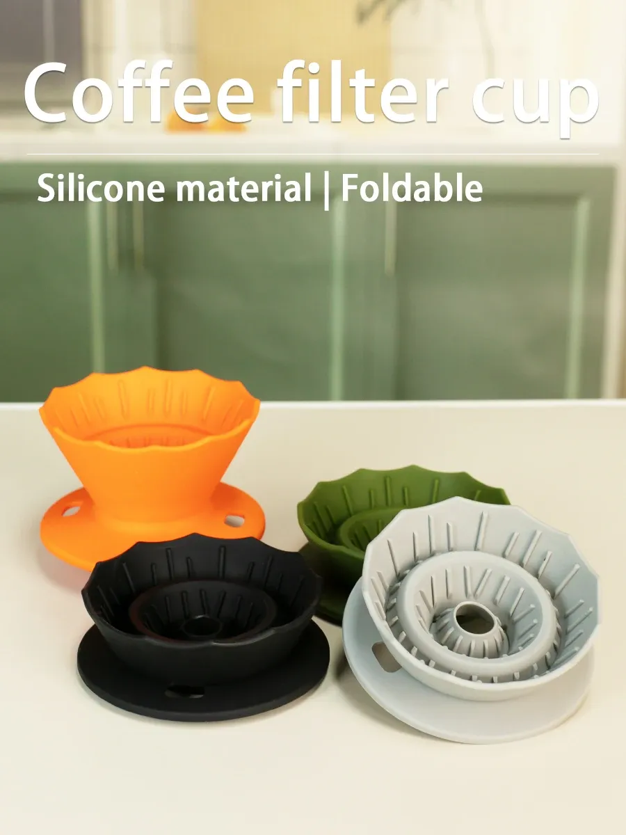 Filtre à café pliable en silicone