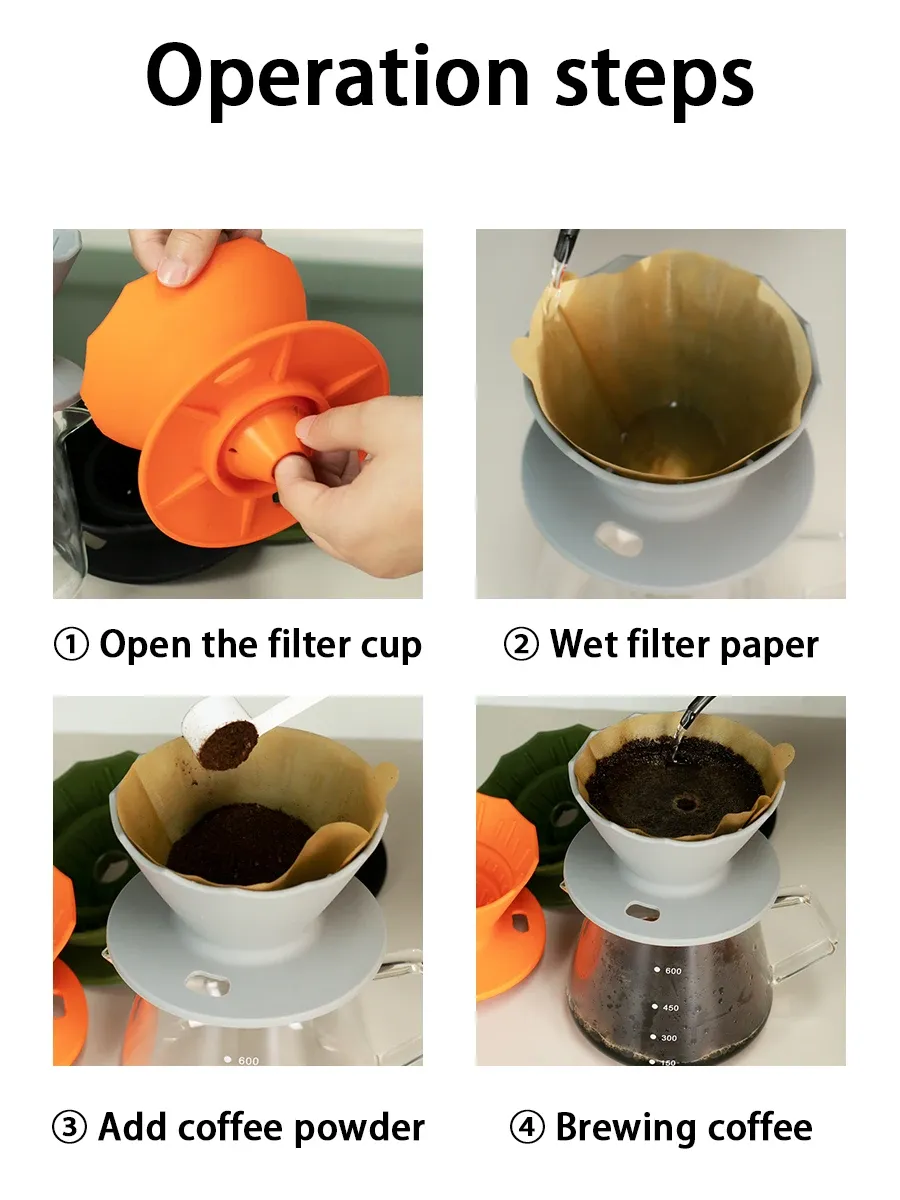 Détail du filtre à café en silicone