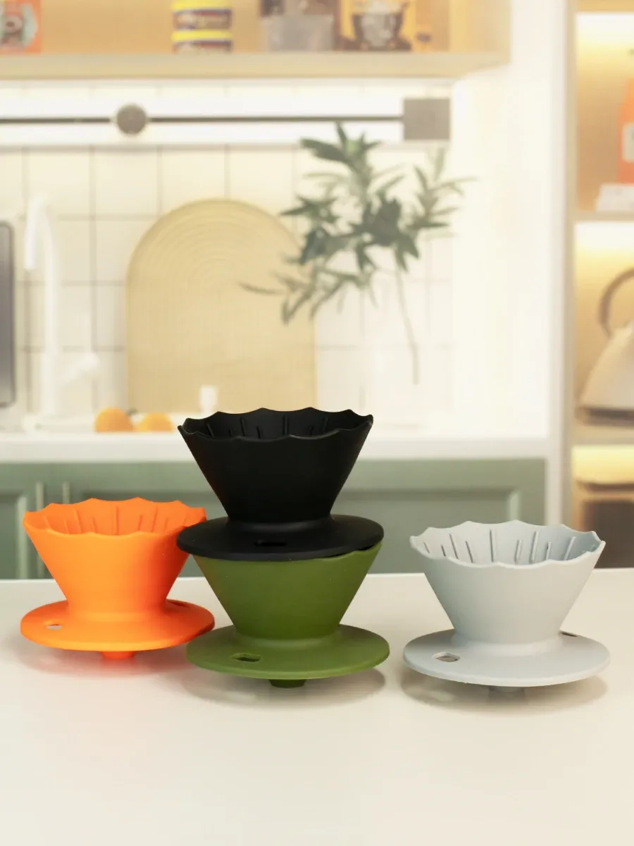 Filtre à café pliable en silicone, présentation finale
