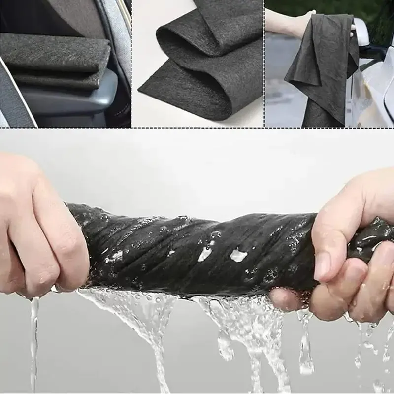 Chiffon de nettoyage en microfibre épais, réutilisable et lavable, sans peluches, pour vitres, cuisine et voiture 4