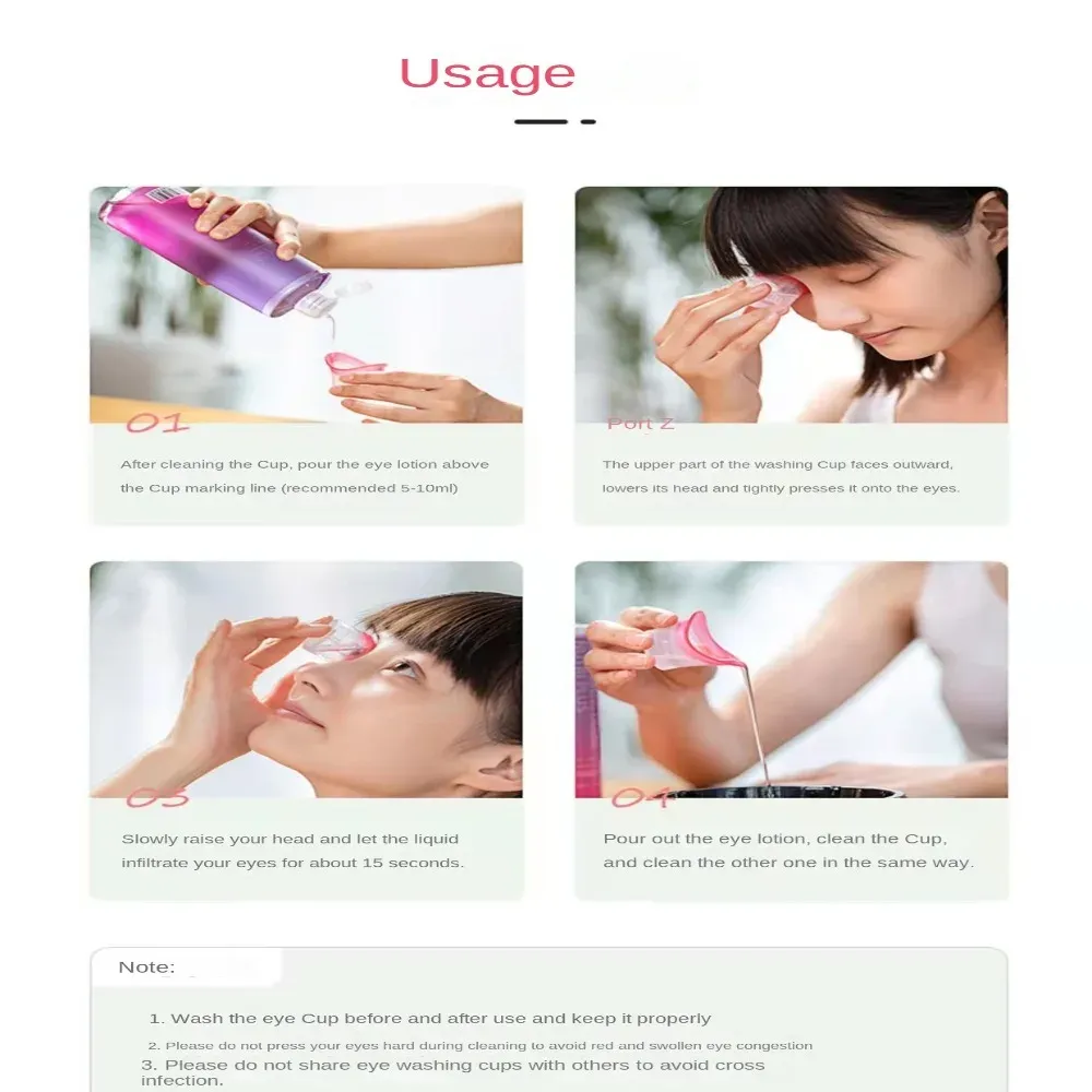 Godet de lavage des yeux en silicone, rangement
