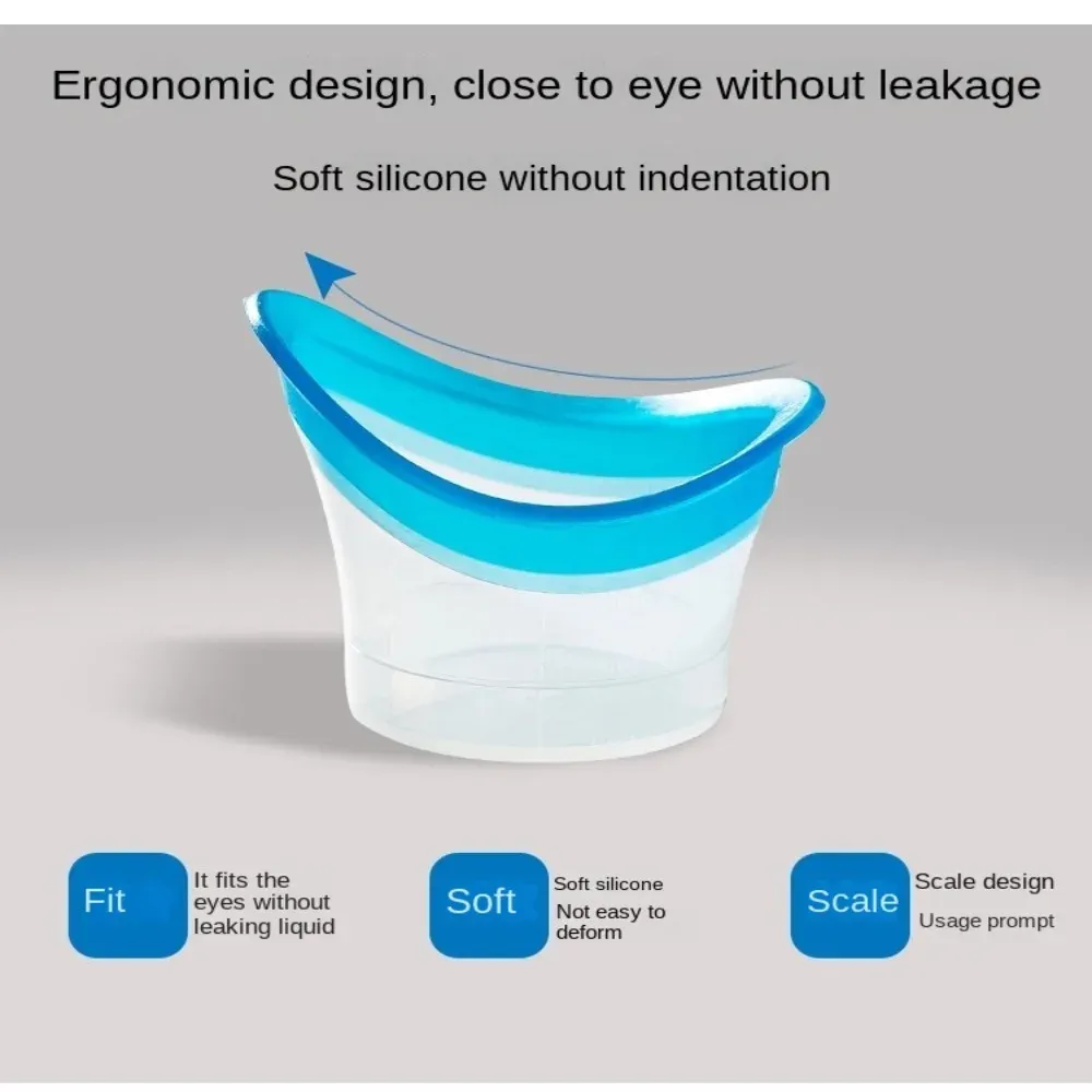 Godet de lavage des yeux en silicone, vue d'ensemble
