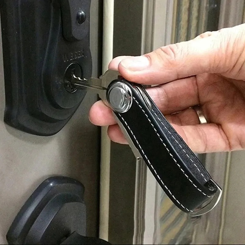 Étui à clés en cuir pour voiture 007 Keeper Pocket, EvaluSmart 6