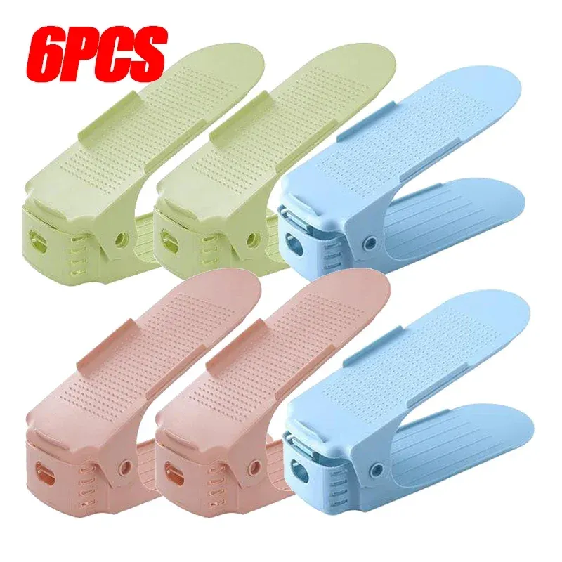 Range-chaussures empilable réglable à double niveau pour placard, gain de place (lot de 1 ou 12 pièces) 13