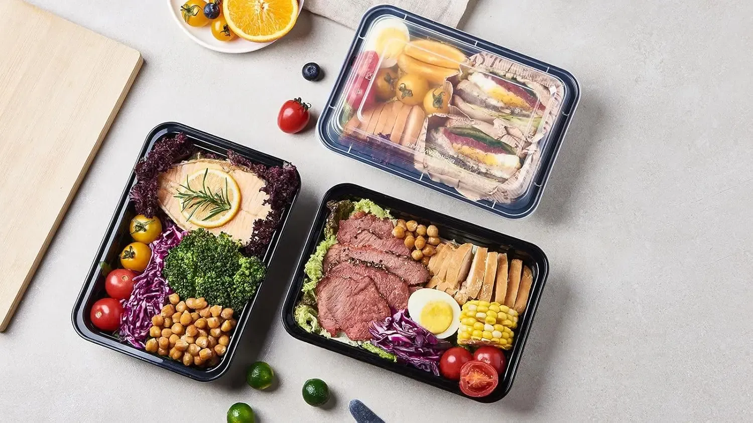 Ensemble de boîtes de conservation alimentaire