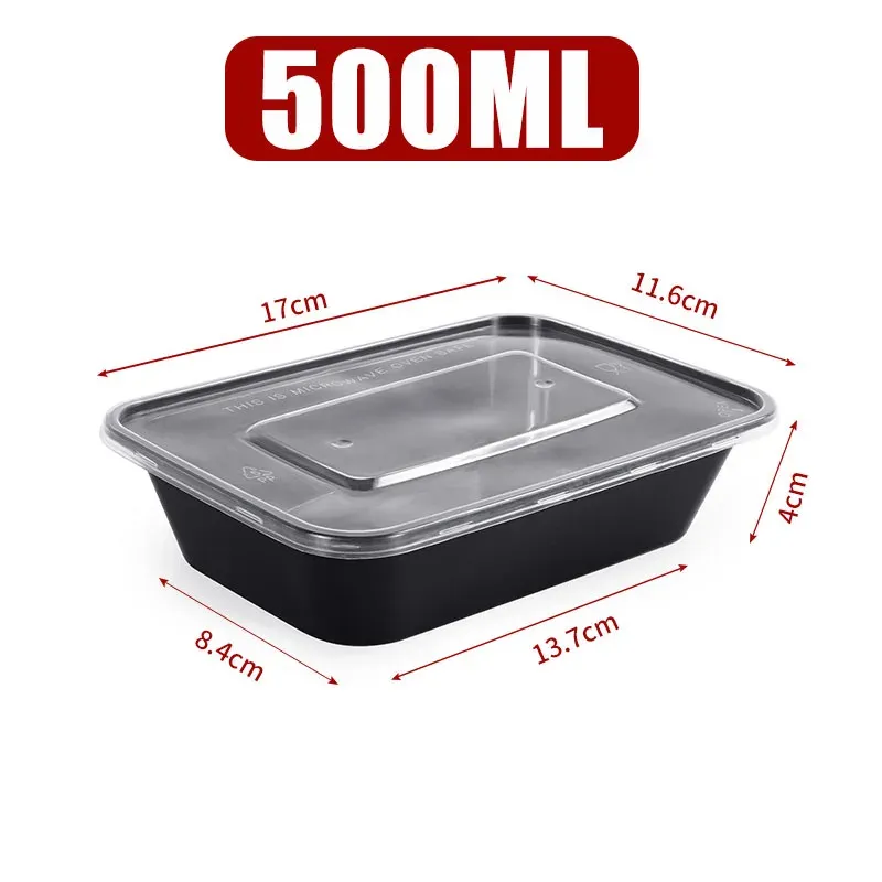 Boîtes d'emballage alimentaire jetables rectangulaires, lot de 1 à 100 pièces 9