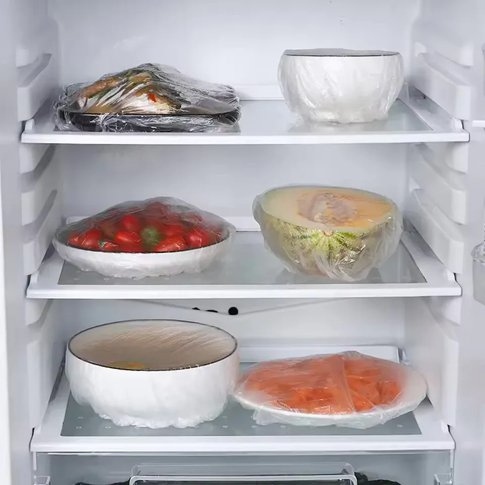 Sacs de conservation alimentaire en plastique transparent, de qualité alimentaire, réutilisables, pour emballage et conservation de la fraîcheur, film alimentaire coloré jetable pour cuisine 6