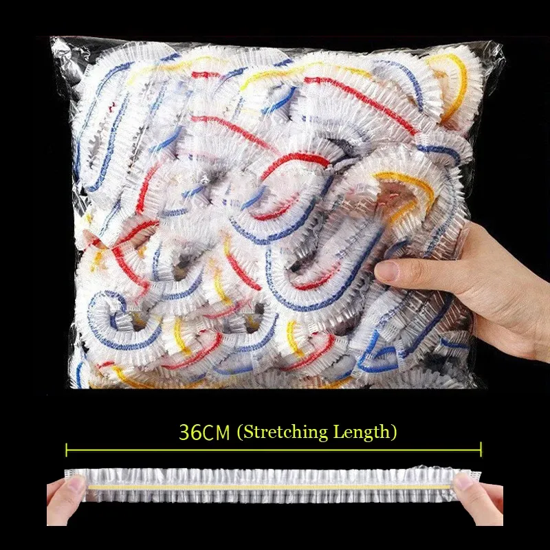 Sacs de conservation alimentaire en plastique transparent, de qualité alimentaire, réutilisables, pour emballage et conservation de la fraîcheur, film alimentaire coloré jetable pour cuisine 8