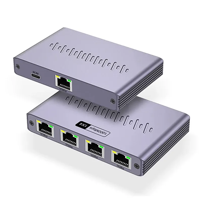 Répartiteur Ethernet 1 entrée 4 sorties Gigabit 1000 Mbps RJ45 Cat6 6