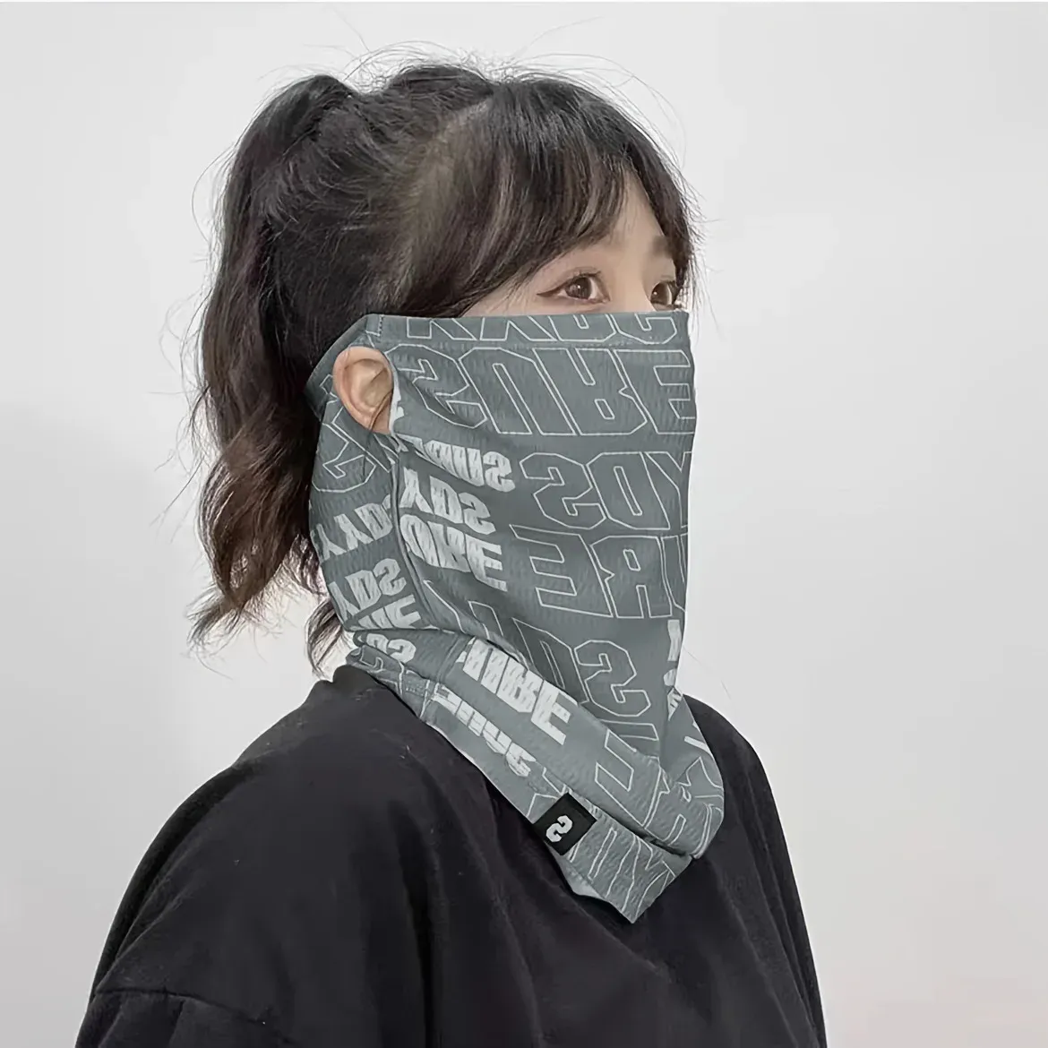 Masque facial anti-UV en soie glacée, style hip-hop, respirant, idéal pour la randonnée et le cyclisme 6