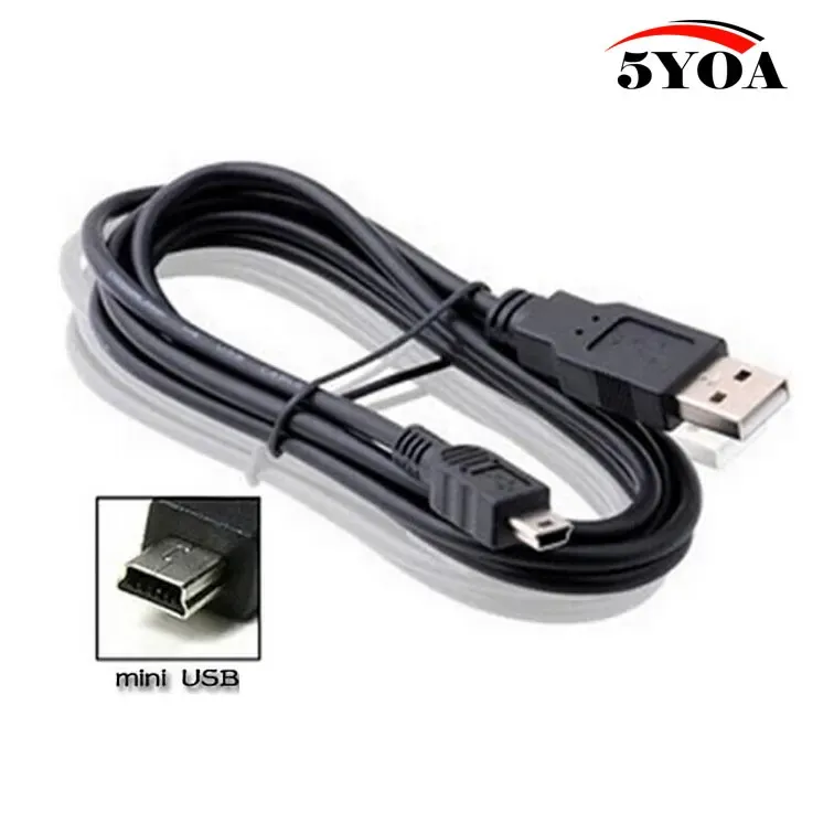 Câble USB 2.0 mâle A vers mini USB B 5 broches (5P), 0,8 m, pour lecteurs MP3/MP4, caméras, téléphones portables, disques durs et ordinateurs