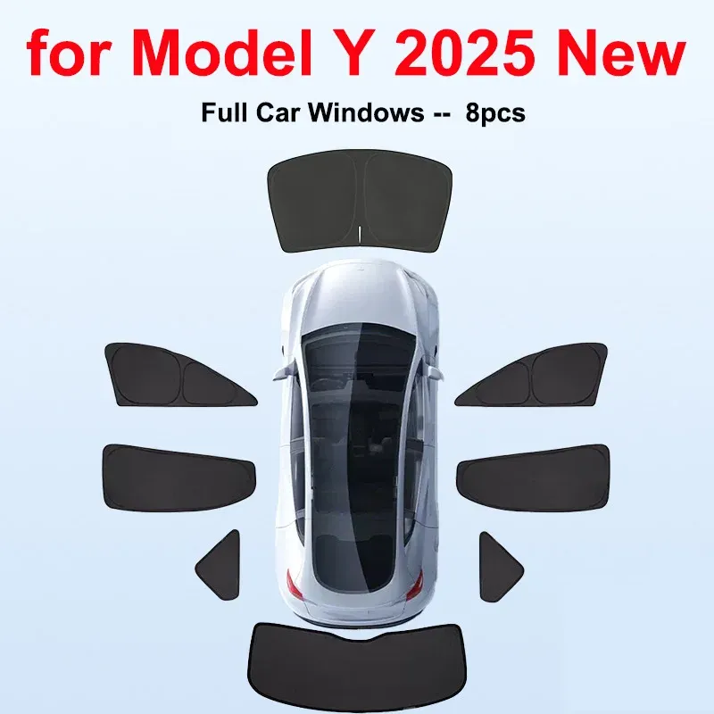 Pare-soleil avant, arrière et latéral pour Tesla Model Y Juniper 2025-2026 13