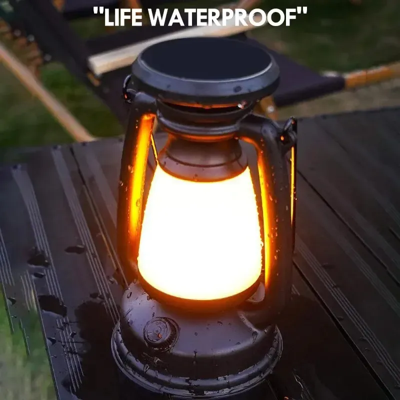 Lampe LED rechargeable rétro cheval, lampe d'ambiance décorative pour bureau, extérieur et camping 5