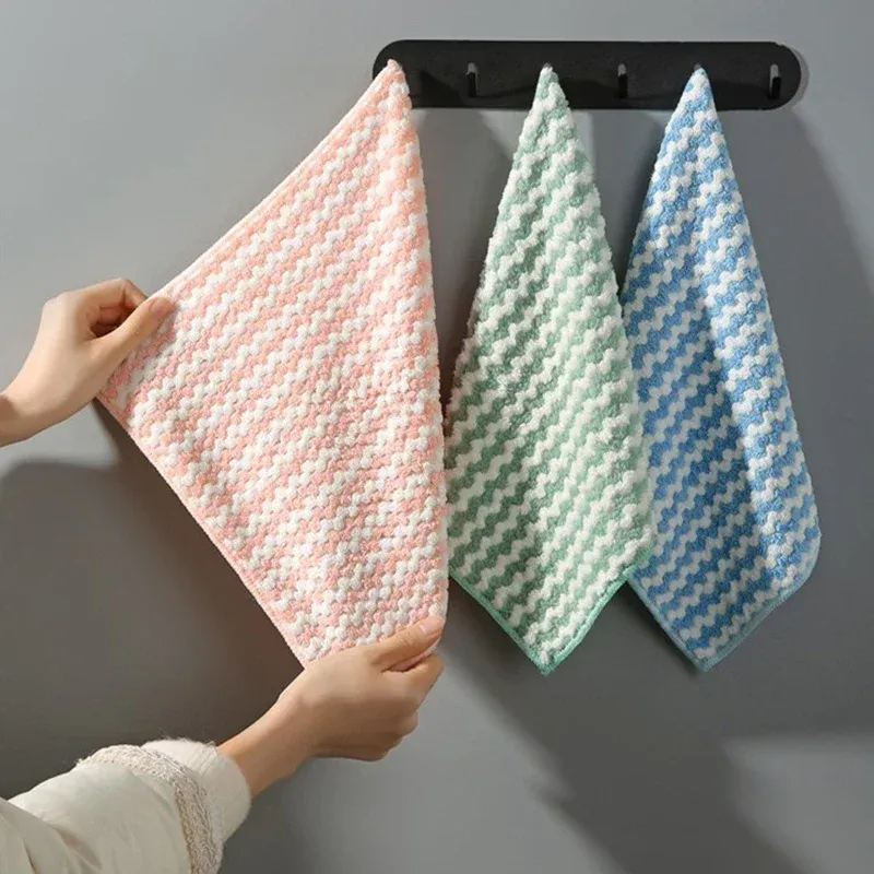 Chiffon de nettoyage absorbant en microfibre pour la vaisselle et l'entretien ménager, polyvalent, lot de 5 ou 10 - Image 1
