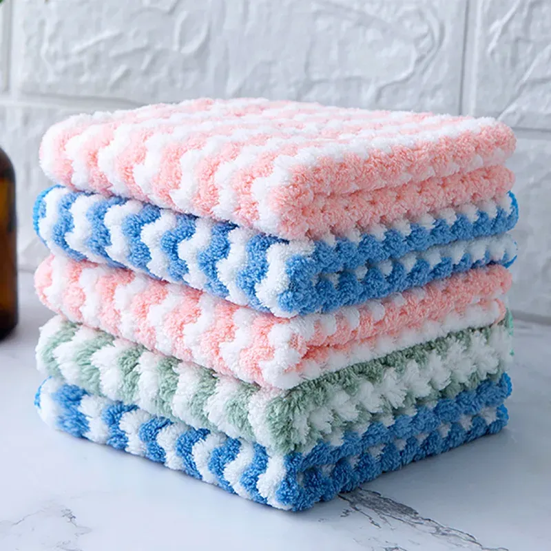 Chiffon de nettoyage absorbant en microfibre pour la vaisselle et l'entretien ménager, polyvalent, lot de 5 ou 10 7