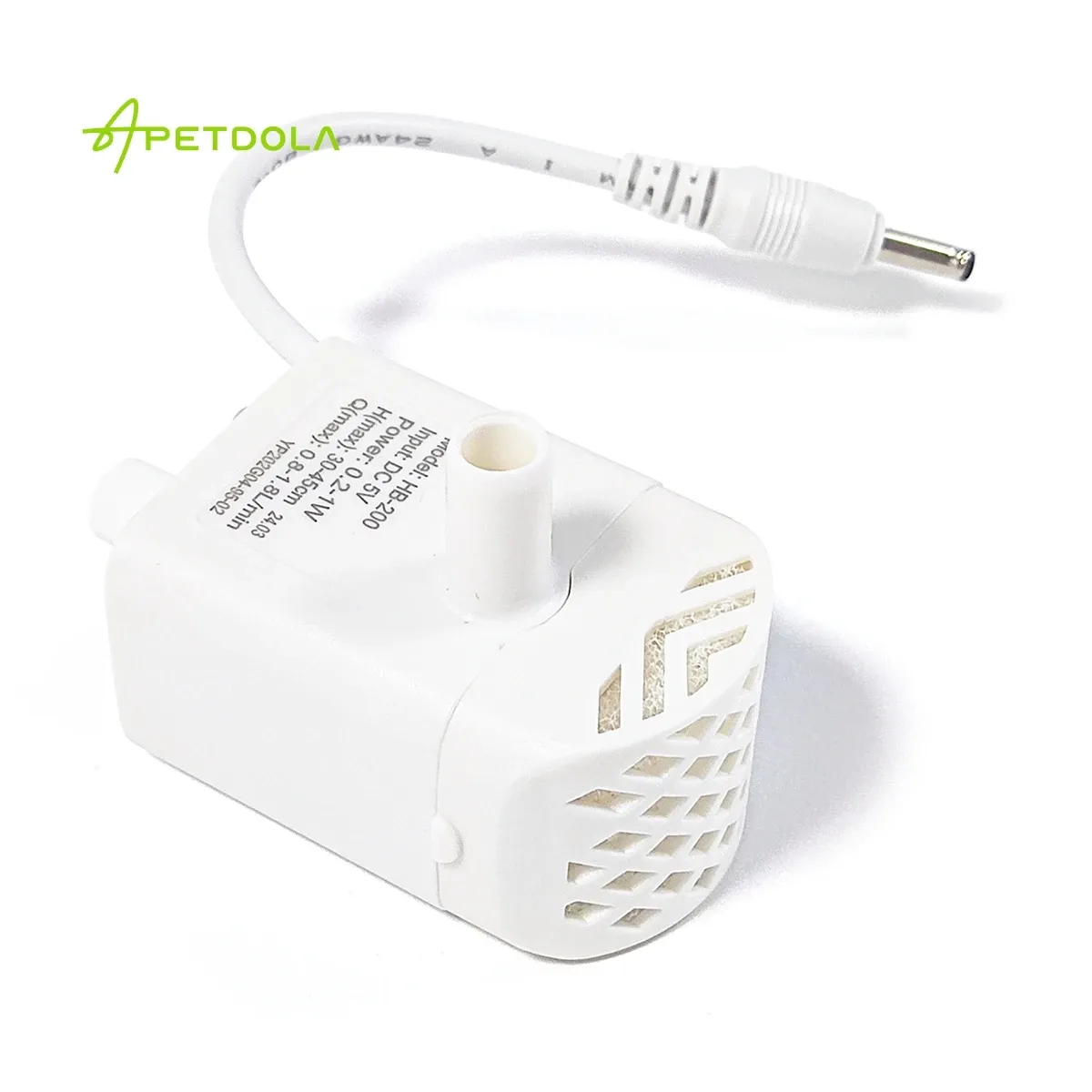 APETDOLA Fontaine d'eau pour animaux de compagnie en acier inoxydable, 4 L, pompe à moteur avec protection anti-marche à sec, modèle FS10 Pro 2