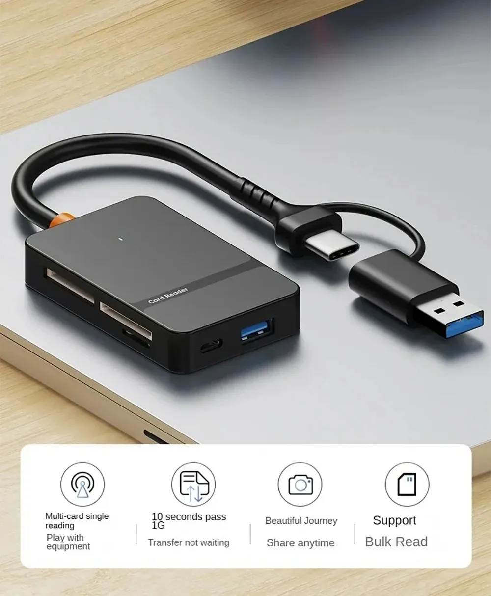 Lecteur de carte USB C 8 en 1